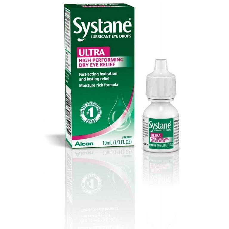 Systane Ultra Lubricant Eye Drops Fast Acting Eye Relief, 0.33oz, 5-Pack