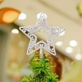 thumbnail image 4 of Tarmeek New Christmas Tree Top Star Plastic Hollow Glitter Powder Decoration Christmas Tree Five-pointed Star Snowflake Five-pointed Star Xmas Tree Ornaments, 4 of 4