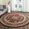 thumbnail image 2 of SAFAVIEH Lyndhurst Miranda Floral Area Rug, Red/Black, 10' x 10' Round, 2 of 6