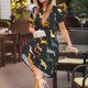 thumbnail image 3 of Disketp Plaid Dachshund para Vestido de Manga Corta para Mujeres, Vestidos de Verano para Mujeres, Casual y Holgado para la Playa, 3 of 6