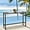 Brown-55“, variant on SSyao Outdoor Bar Table Patio Counter Height Table 45" Long Wicker High Top Pub Table Tall Console Table Rectangle Narrow with Adjustable Feet for Hot Tub Balcony Garden Pool Deck Backyard Brown