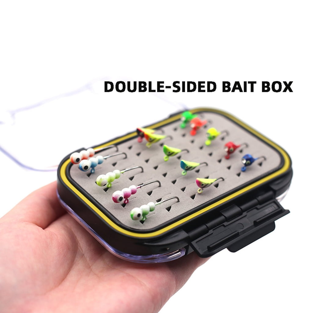 Aurgiarme 30/36pcs Winter Ice Fishing Jigs Set Ice Fishing Lure Set Sinking Metal Jigging Hard Baits Ice Fishing Gears Small Baits