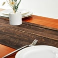 thumbnail image 4 of Coolnut Dark Wooden Plank Table Runner 14"x108", Kitchen Dining Table Cloth Runner Decoration for Indoor Outdoor Home Holiday Thanksgiving Christmas Party Decor, 4 of 5
