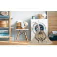 thumbnail image 2 of Ahgly Company Tapis d'Intérieur Rond Lavable en Machine Transitionnel Vanille Or, 8 Pieds Rond, 2 of 7