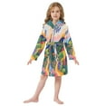 thumbnail image 6 of FORMRS Kids Bathrobe Unisex Hooded Robe Toddler Pajamas Sleepwear, Size 4-6T, Art Path, 6 of 7