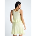 thumbnail image 3 of Devil Wears Prada Scoop Collection Women’s and Women's Plus Mini Ruffle Tank Dress, Sizes XS-4X, 3 of 5