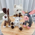 thumbnail image 3 of Uminens Squeaky Plush Dog Toys, 3 Pack Stuffed Animal Plush Chew Toys with Squeakers, Stuffed Dog, Donkey & Goat for Teeth Cleaning, for Small Medium Dogs, 3 of 7