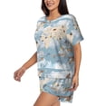thumbnail image 2 of Kdxio Animals Travel World Map Print Pajamas Sets for Women Short-Sleeved Pjs with Lounge Shorts Two Piece Sleepwear S-4XL, 2 of 8