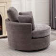 thumbnail image 5 of Oversize Round Swivel Chair 360 degrees Swivel Sofa with 3 Pillows for Living Room Lounge Hotel,Gray 40.2D X 42.1W X 34.3H Inch, 5 of 8