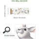 thumbnail image 4 of Cute Bunny and Bird Wall Stickers, sacinora Rabbit Cartoon Animal Wall Decals Removable Vinyl Peel and Stick for Living Room Children's Room Bedroom N, 4 of 4