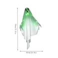 thumbnail image 3 of Hvmvliv 1Pc Glowing Green Ghost Yard Halloween Decoration,Cloth Spooky Hanging Ornaments Outdoor Light-Up Prop for Halloween Party Porch Yard Holiday Gift,27.6X24.8in White-A, 3 of 7