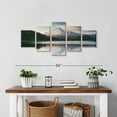 thumbnail image 2 of Elephant Stock Mount Hood Panorama Wall Art - Horizontal Multi Panel Canvas - Living Room Wall Decor - Nature Multi Panel - White And Blue Decor - 29" x 12", 2 of 4