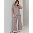 thumbnail image 4 of Women 2 Piece Outfits Lounge Sets Knit Sweater Sets Maching Lounge Wear Pajama Jogger Travel Comfy Trendy Clothes, 4 of 8