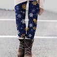 thumbnail image 2 of Besolor Christmas Leggings for Women Snowflake Xmas Trees Printed Holiday Tights High Waisted Workout Gym Pants, 2 of 6