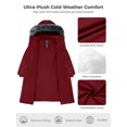 thumbnail image 4 of Wantdo Women's Winter Coat Quilted Winter Jacket Windproof Hooded Puffer Coat Wine Red M, 4 of 5