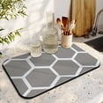 thumbnail image 3 of Kitchen-Friendly Dish Drying Mat Coffee Bar Mat with Stain Hiding & High Absorbency Features, Diatom Mud Rubber Backed Design, Coffee Mat Ideal for Coffee Machines and Dish Racks, Size 19.5x12in, 3 of 7