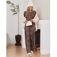 thumbnail image 5 of Ekouaer 2 Pack Women Pajama Long Sleeve Sleepwear Soft Loungewear Pjs Sets with Pockets -, 5 of 6