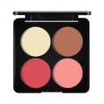 thumbnail image 2 of Beauty Blush Small Light Bulb Light And Shadow Four Color Plate Multi Functional Makeup Plate Repairing Powder Highlight Shadow Velvet Texture Breathable Natural Rouge Powder, Blush for Women, 2 of 9