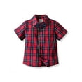 thumbnail image 2 of ITFABS Chemise d'Été pour Petits Garçons, Haut à Manches Courtes avec Col à Revers et Boutonnage Simple, 2 of 6