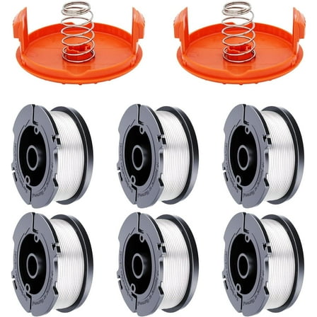 AF100 Replacement Spool for Black and Decker AF-100 AF-100-3ZP AF-100-BKP fits GH900 GH600 GH610 GH400 String Trimmer 30ft 0.065" Trimmer Line Replacement Spool Refills (6 2 )