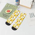 thumbnail image 5 of Uemuo Lilies Flowers Printed Crew Socks, Moisture-Wicking Socks, Athletic Socks for Men Breathable Cushion Socks Casual Sport Socks for Running Traveling, 5 of 6