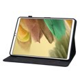 thumbnail image 3 of Case for Samsung Galaxy Tab A7 Lite 8.7" 2021 SM-T225 / SM-T220, Flower Pattern PU Leather Multi-Angle Viewing Stand Shockproof Flip Case with Card Slot, Magnetic Clasp, Pencil Slot, Black, 3 of 11
