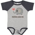 thumbnail image 3 of Inktastic Mommy Loves Me Elephant Boys or Girls Baby Bodysuit, 3 of 5