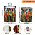 thumbnail image 5 of Yayeee 2 Pack Qtip Holder Bathroom Cotton Swab Canister with Lid Clear Dispenser Set, Red Colorful Flowers with Dots, 5 of 6