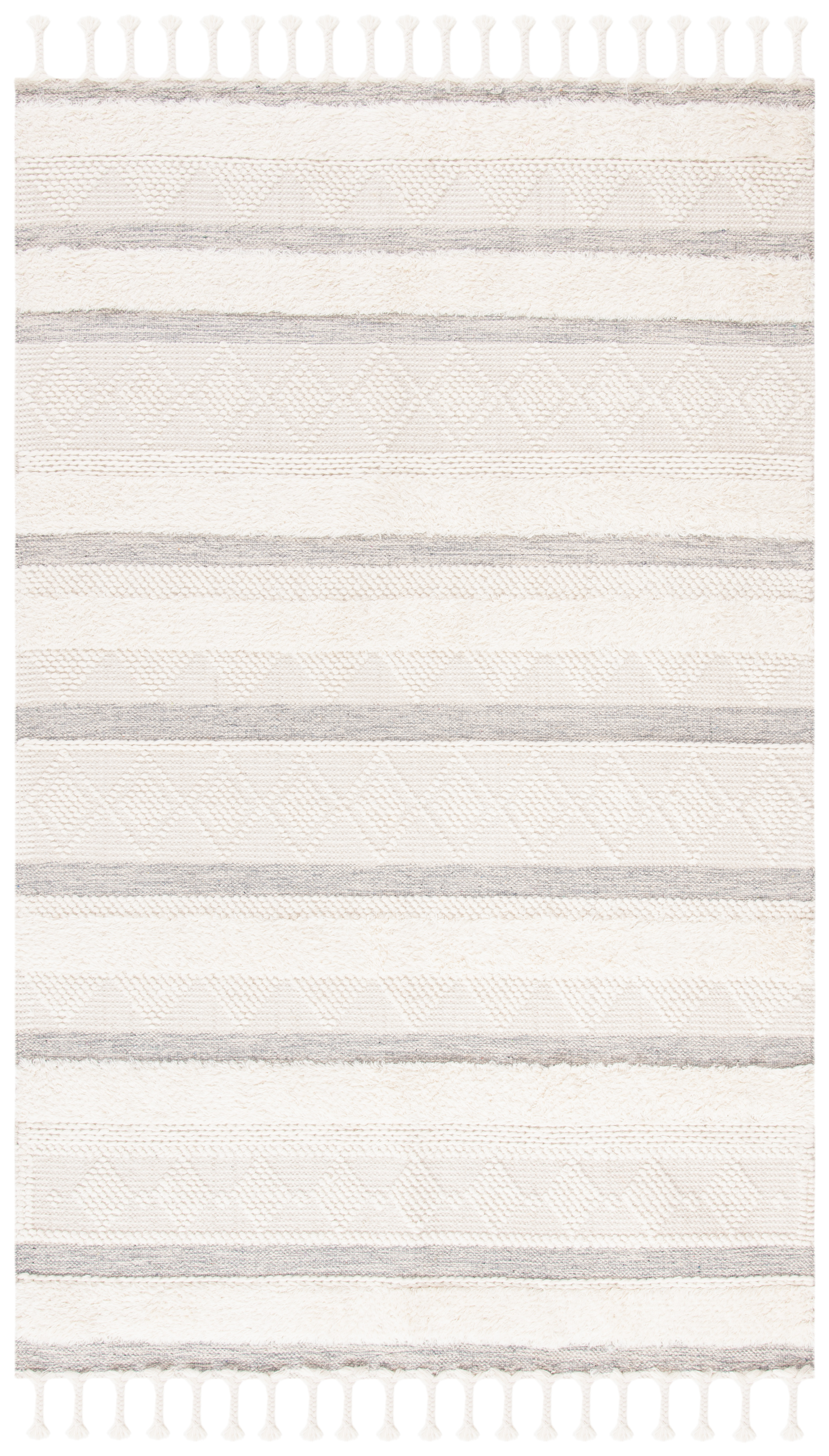 Safavieh Kenya Winchester Striped Wool Area Rug, Ivory/Gray, 3' x 5'