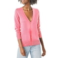 thumbnail image 1 of Baberdicy Sweaters for Women Ladies' Solid Tone Buttoned Mercerized Cotton Loose Sweater with Cardigan Jacket Womens Sweaters Pink, 1 of 5