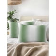 thumbnail image 3 of Waterproof Outdoor Throw Pillows with Inserts 12"x20" Set of 2,Sage Green White Ombre Soft Decorative Pillowcases for Bedroom,Modern Abstract Art Farmhouse Gradient Pillow Covers for Sofa Living Room, 3 of 8