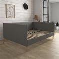 thumbnail image 4 of Pemberly Row Mid Century Upholstered Daybed Queen Size in Gray Linen, 4 of 11
