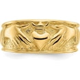 thumbnail image 4 of Avariah Diamonds Solid 10k Yellow Gold Polished Men's Claddagh Band - Ring Size 10.0, 4 of 8