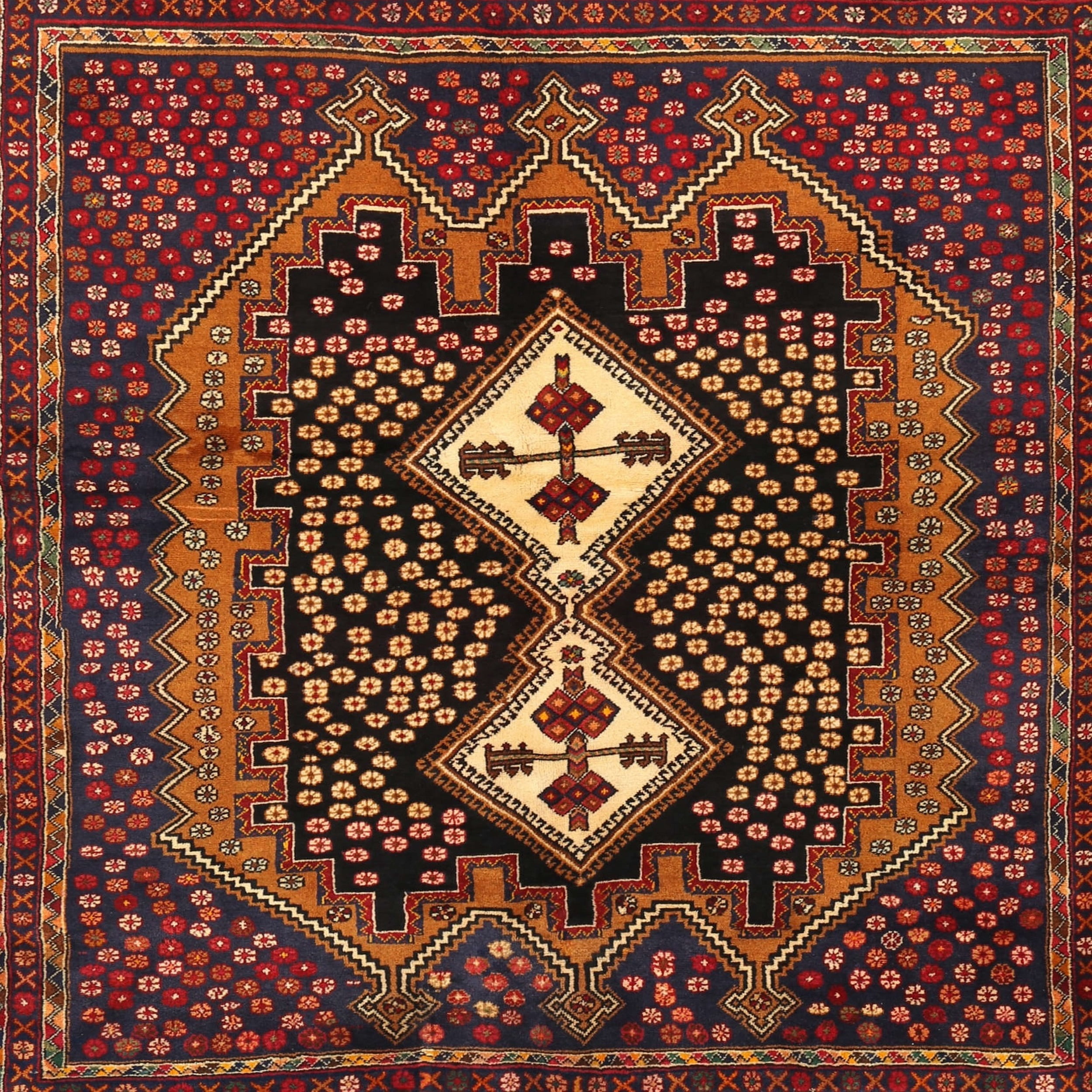 Deep Red Area Rug Ahgly Company Indoor Square Traditional Deep Red Persian Area Rugs, 5 ...