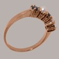 thumbnail image 3 of LBG English Made 10k Rose Gold Natural Sapphire & Cultured Pearl Ladies Eternity Ring - 33 size options - Size 11, 3 of 7