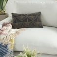 thumbnail image 4 of Nourison Sofia Dark Grey Decorative Throw Pillow , 12"X20", 4 of 5