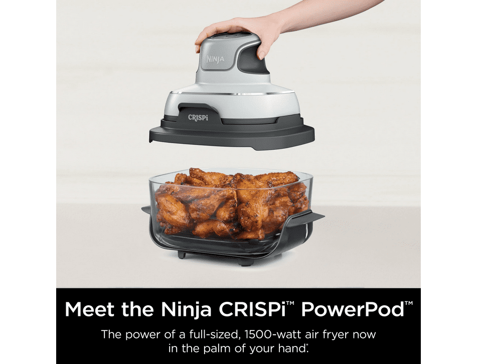 Restored Ninja Crispi Glass Air Fryer 4-Qt, 3-in-1, Air Fry
