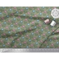 thumbnail image 2 of Soimoi Rayon Fabric Leaves & Floral Artistic Print Sewing Fabric Yard 56 Inch Wide, 2 of 3