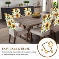 thumbnail image 4 of Spring Sunflower Chair Covers Set of 4 Pastoral Watercolor Flower Chair Back Covers Stretch Removable Washable Slipcovers Protector for Dining Room Kitchen Party Decor, 4 of 5
