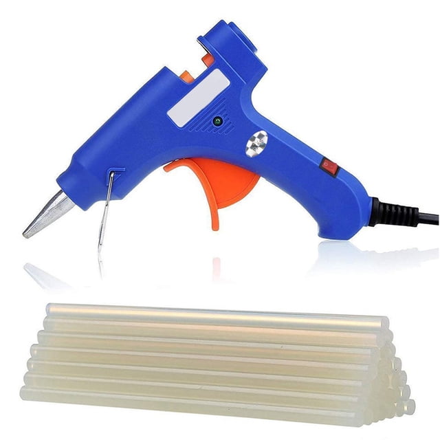 Pistolas de pegamento, mini pistola de pegamento caliente, kit de pistola de pegamento de fusión a alta temperatura con 25 barras de pegamento, gatillo flexible para pequeños proyectos de