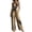 Coffee, variant on Sunnin Halter Neck Floral Jumpsuit with Pockets Wide Leg Sleeveless Casual Summer Wear