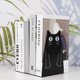 thumbnail image 5 of Cute Cat Metal Bookends, Large Heavy Duty Bookends Desktop Bookshelf Organizer Bookshelf (black, 2), 5 of 5