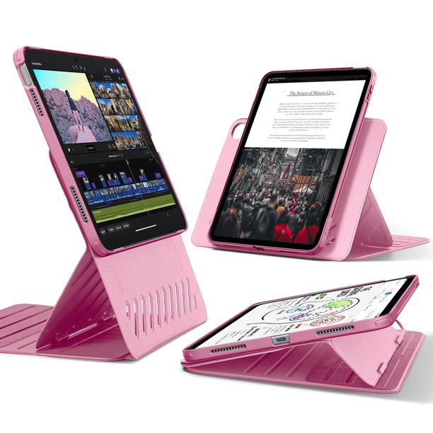 Funda ESR para iPad A16 de 11.ª y 10.ª generación con funda magnética, color rosa