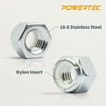 thumbnail image 6 of POWERTEC 200PK 1/4"-20 Nylon Insert Lock Nut Set | 18-8 304 Stainless Steel (QLN1101-P4), 6 of 7