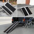 thumbnail image 5 of Accreate Portable Wheelchair Ramp, Non-Slip Aluminum Folding Handicap Ramp, Portable Aluminum Foldable Mobility Scooter Ramp, for Home, Stairs, Steps, Curbs, Doorways, 7FT, 5 of 6