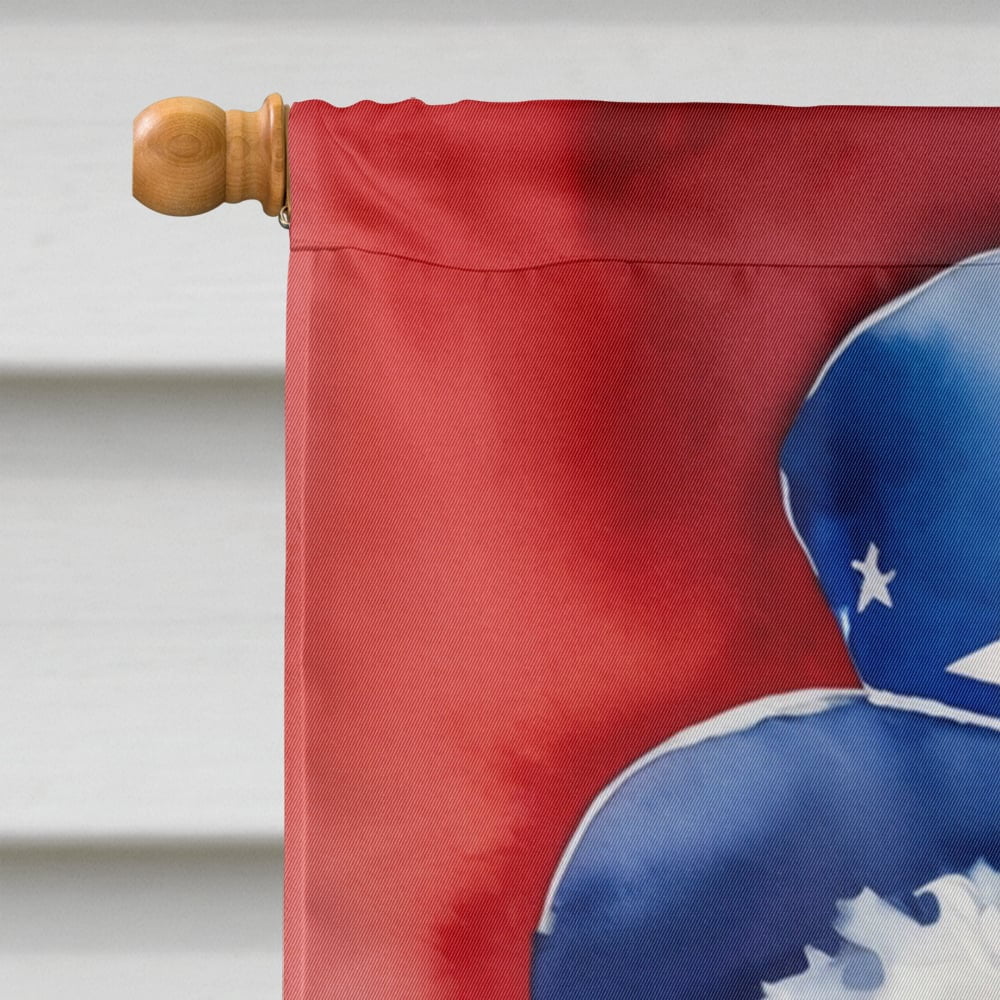 Maltipoo Patriotic American House Flag 28 in x 40 in