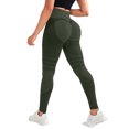 thumbnail image 2 of Resicozy 3D Cellulite Leggings Womens Compression High Waisted Compression Leggings Butt Lifting Workout Leggings Army Green S, 2 of 7