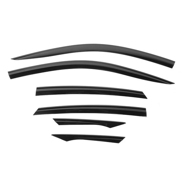 Window Deflector 6pcs Black Window Visor Vent Sun Rain Shade Deflector Fits For 2016-ON