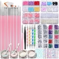 thumbnail image 1 of Juego de pinceles para decoración de uñas FANDAMEI, kit de decoración de uñas para principiantes, 1 of 7