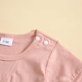 thumbnail image 5 of VNKIDY Toddler Boys Girls Short Sleeve Solid Color O-Neck Sweatshirt Pullover Tops Shorts Outfits Sets Holiday, 5 of 9